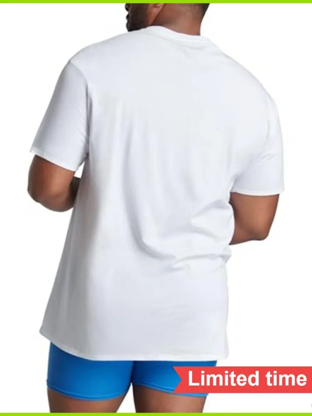 6 Pack Tall Guy Undershirts Moisture Wicking Cotton Crew Tee Tag Free Stay